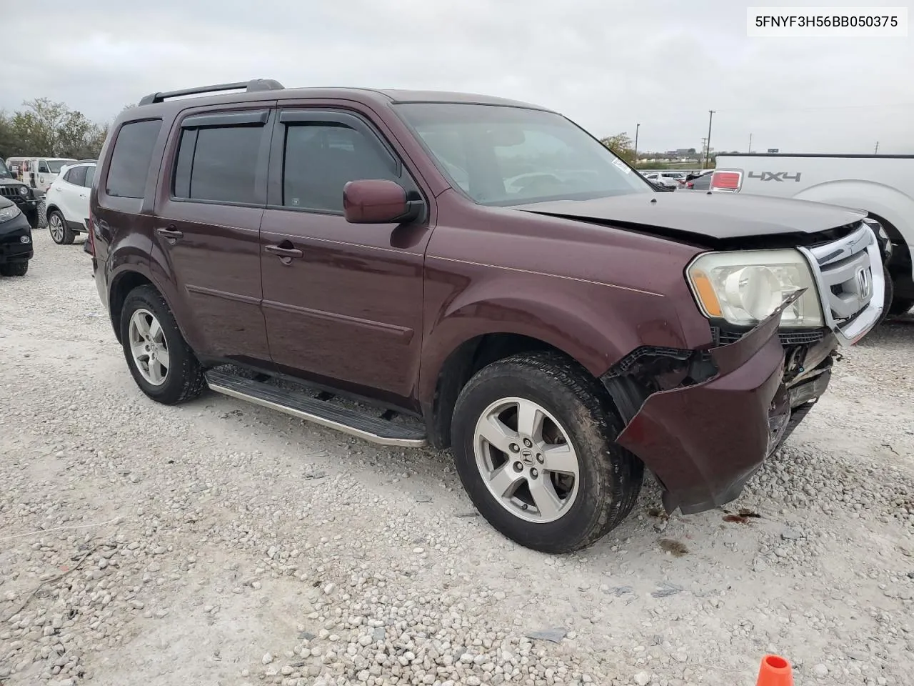 2011 Honda Pilot Exl VIN: 5FNYF3H56BB050375 Lot: 71751324