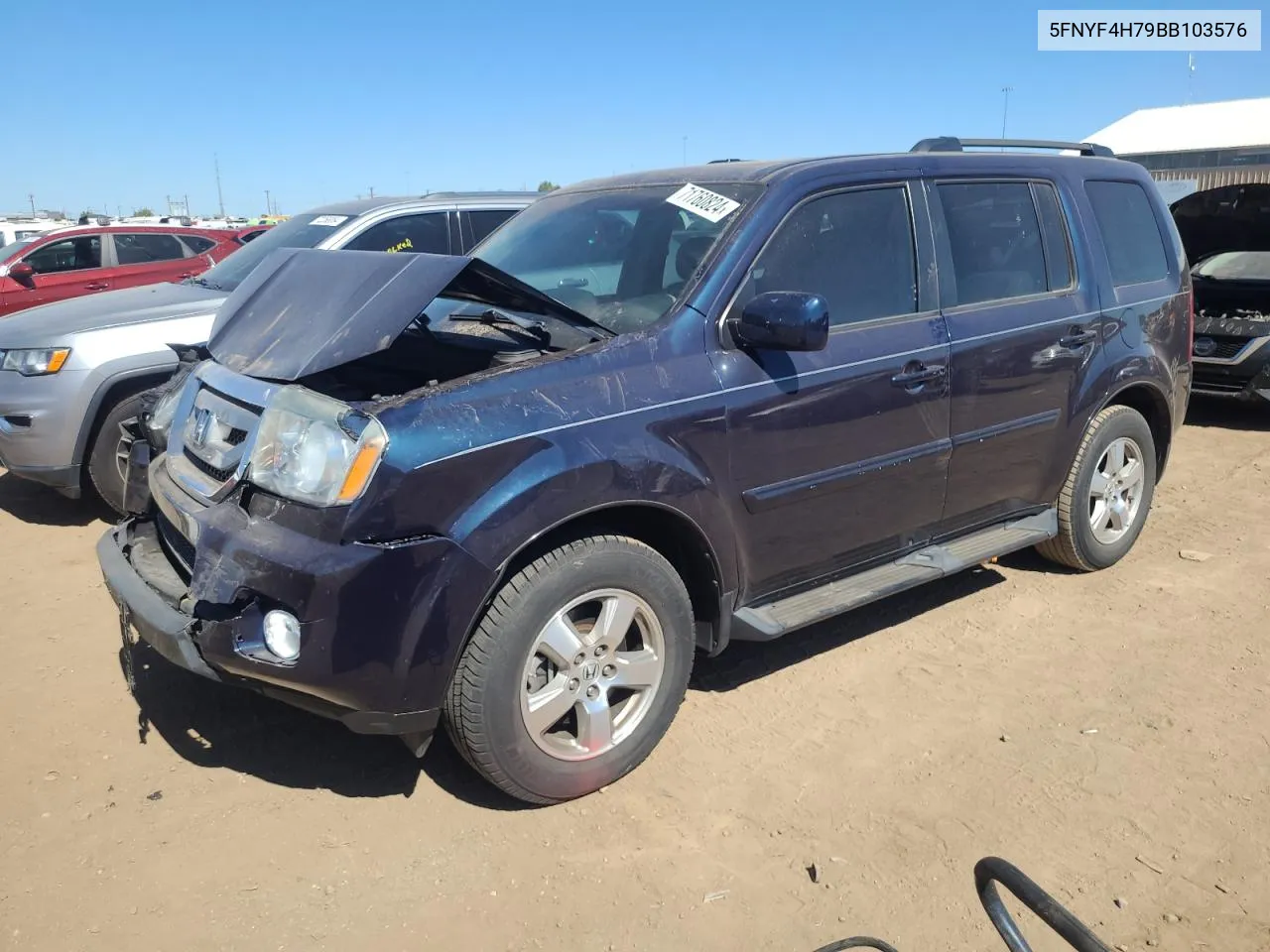 5FNYF4H79BB103576 2011 Honda Pilot Exln