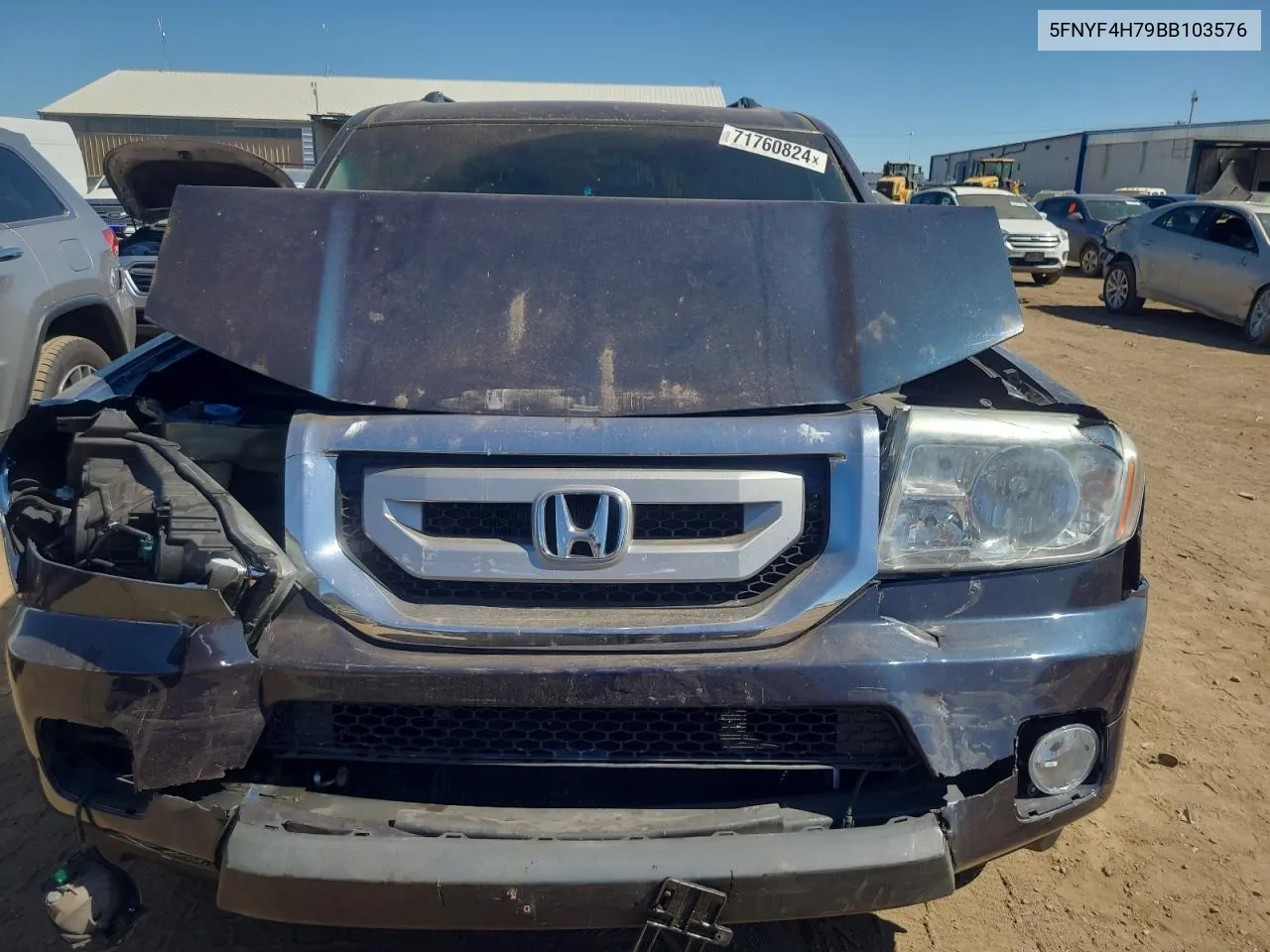 2011 Honda Pilot Exln VIN: 5FNYF4H79BB103576 Lot: 71760824