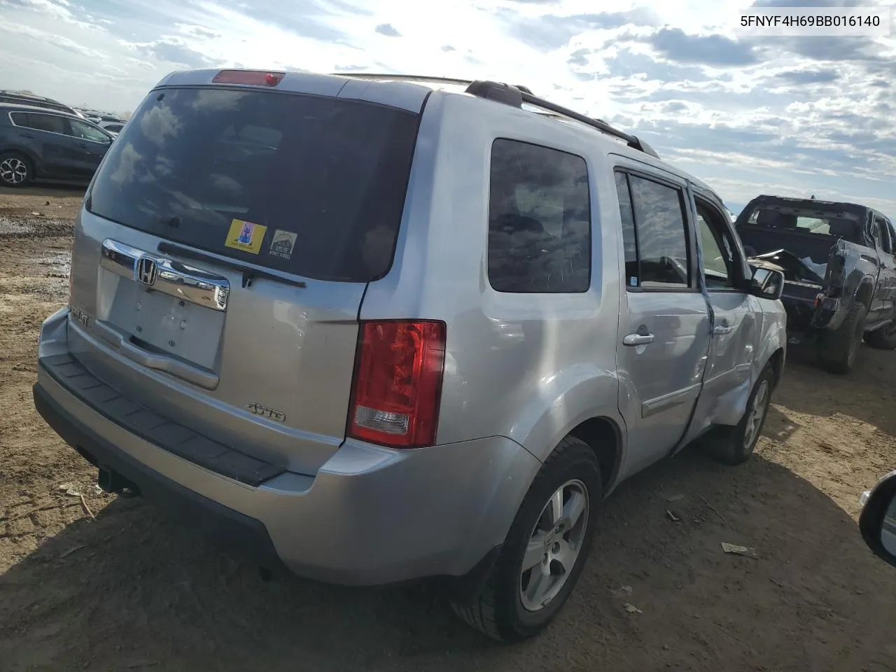 2011 Honda Pilot Exl VIN: 5FNYF4H69BB016140 Lot: 72071514