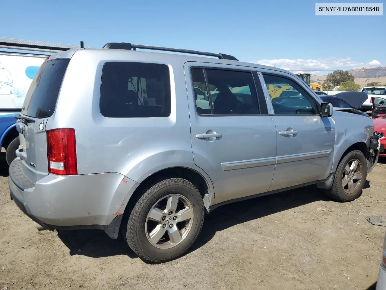 2011 Honda Pilot Exln VIN: 5FNYF4H76BB018548 Lot: 72089294