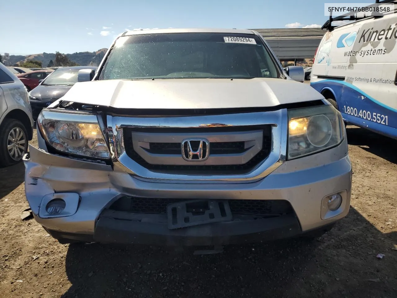 2011 Honda Pilot Exln VIN: 5FNYF4H76BB018548 Lot: 72089294