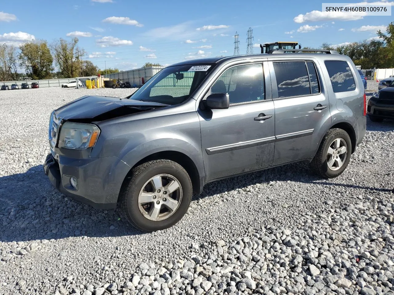 2011 Honda Pilot Exl VIN: 5FNYF4H60BB100976 Lot: 72122224