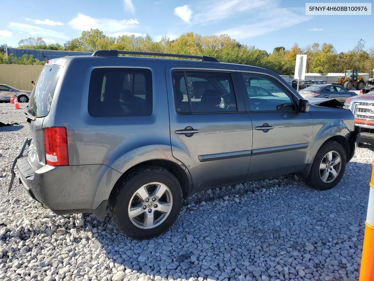 2011 Honda Pilot Exl VIN: 5FNYF4H60BB100976 Lot: 72122224