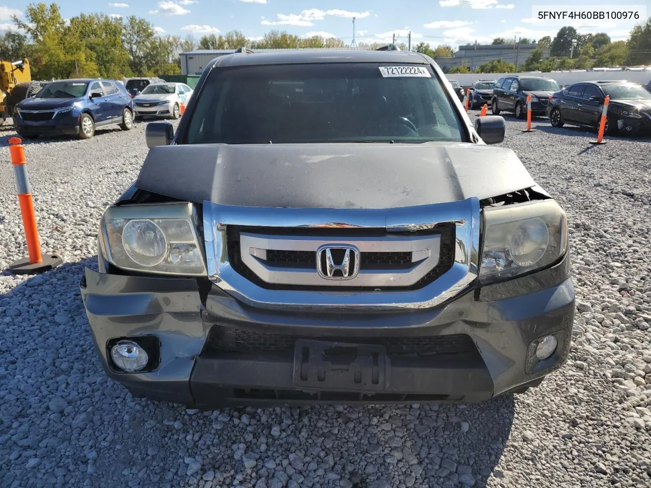 2011 Honda Pilot Exl VIN: 5FNYF4H60BB100976 Lot: 72122224