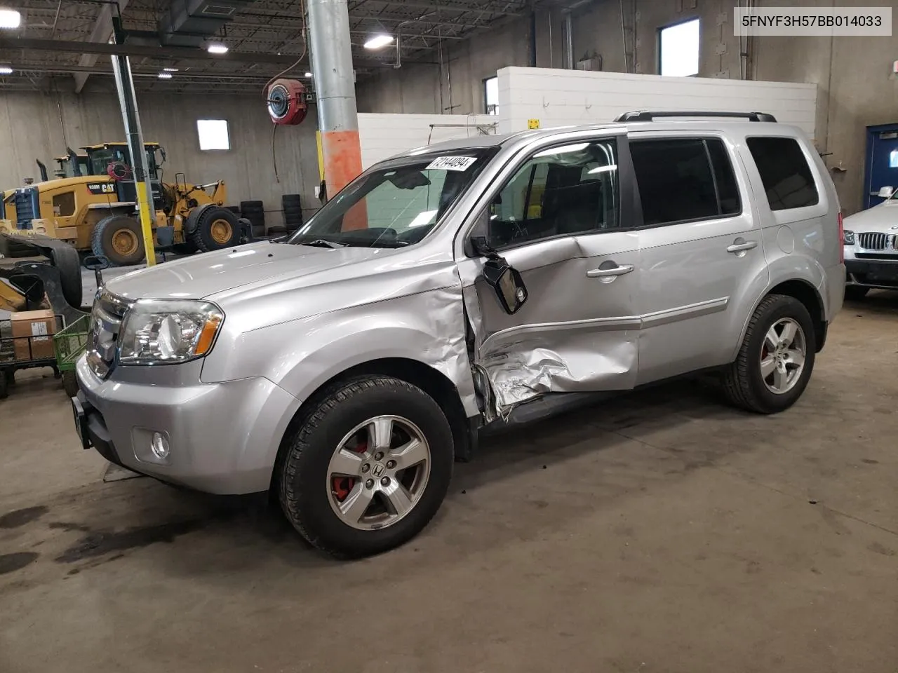 2011 Honda Pilot Exl VIN: 5FNYF3H57BB014033 Lot: 72144094