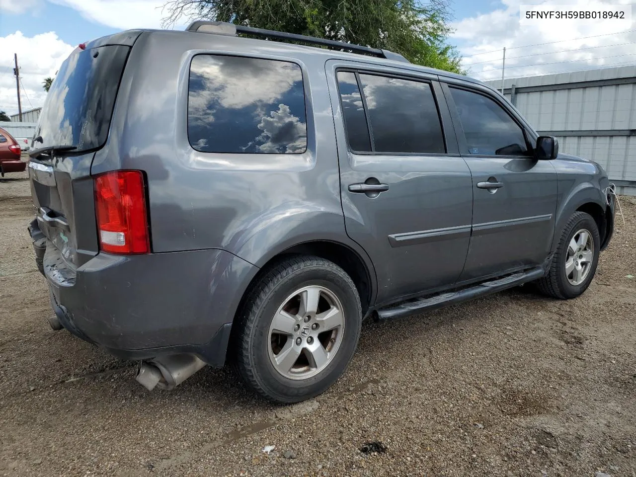 2011 Honda Pilot Exl VIN: 5FNYF3H59BB018942 Lot: 72193764