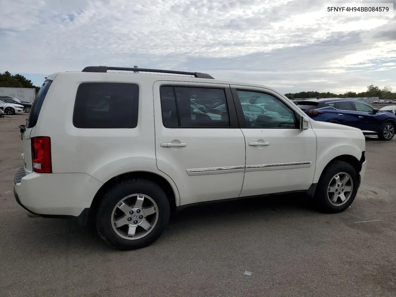 2011 Honda Pilot Touring VIN: 5FNYF4H94BB084579 Lot: 72281664