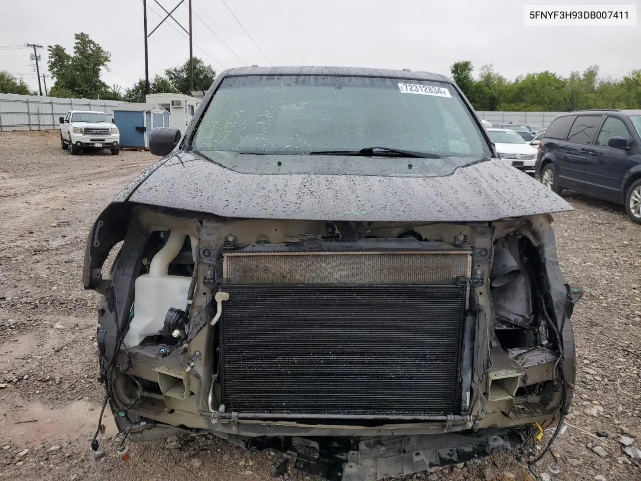 2011 Honda Pilot Touring VIN: 5FNYF3H93DB007411 Lot: 72312834