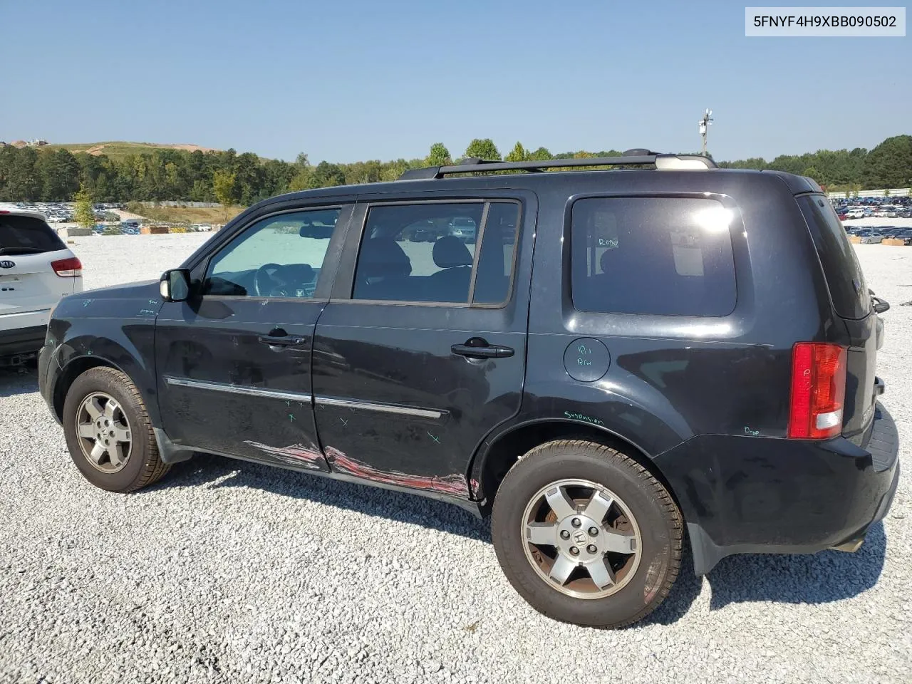 2011 Honda Pilot Touring VIN: 5FNYF4H9XBB090502 Lot: 72357794