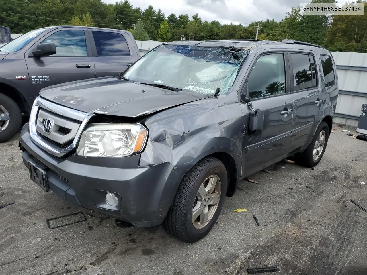 2011 Honda Pilot Exl VIN: 5FNYF4H6XBB037434 Lot: 72566064