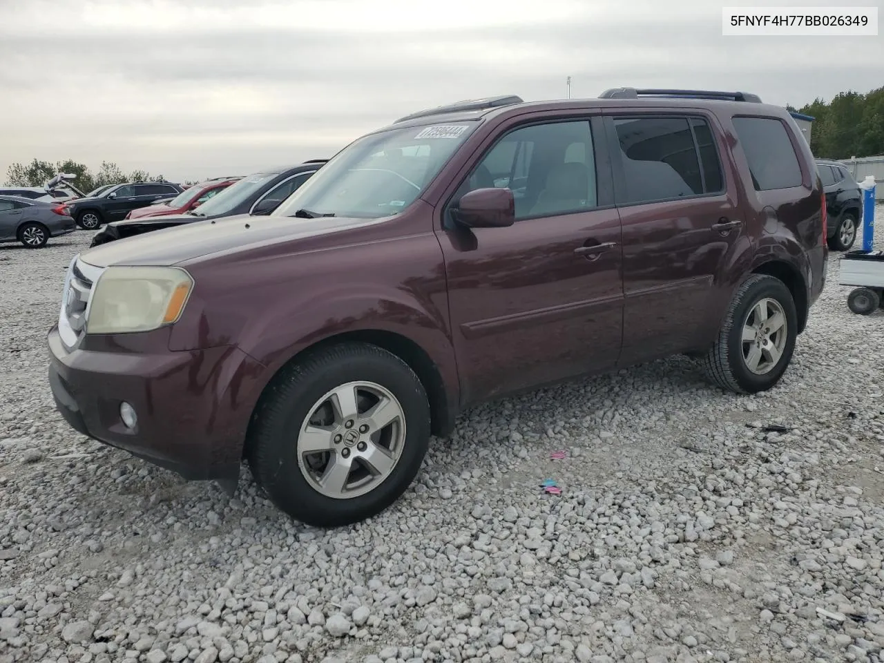 2011 Honda Pilot Exln VIN: 5FNYF4H77BB026349 Lot: 72596444