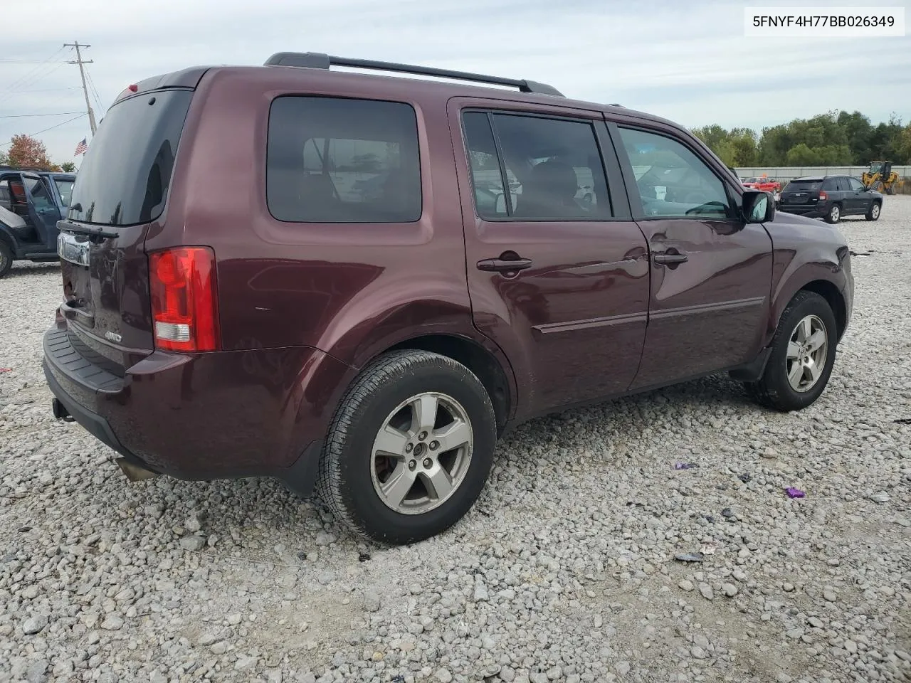 2011 Honda Pilot Exln VIN: 5FNYF4H77BB026349 Lot: 72596444