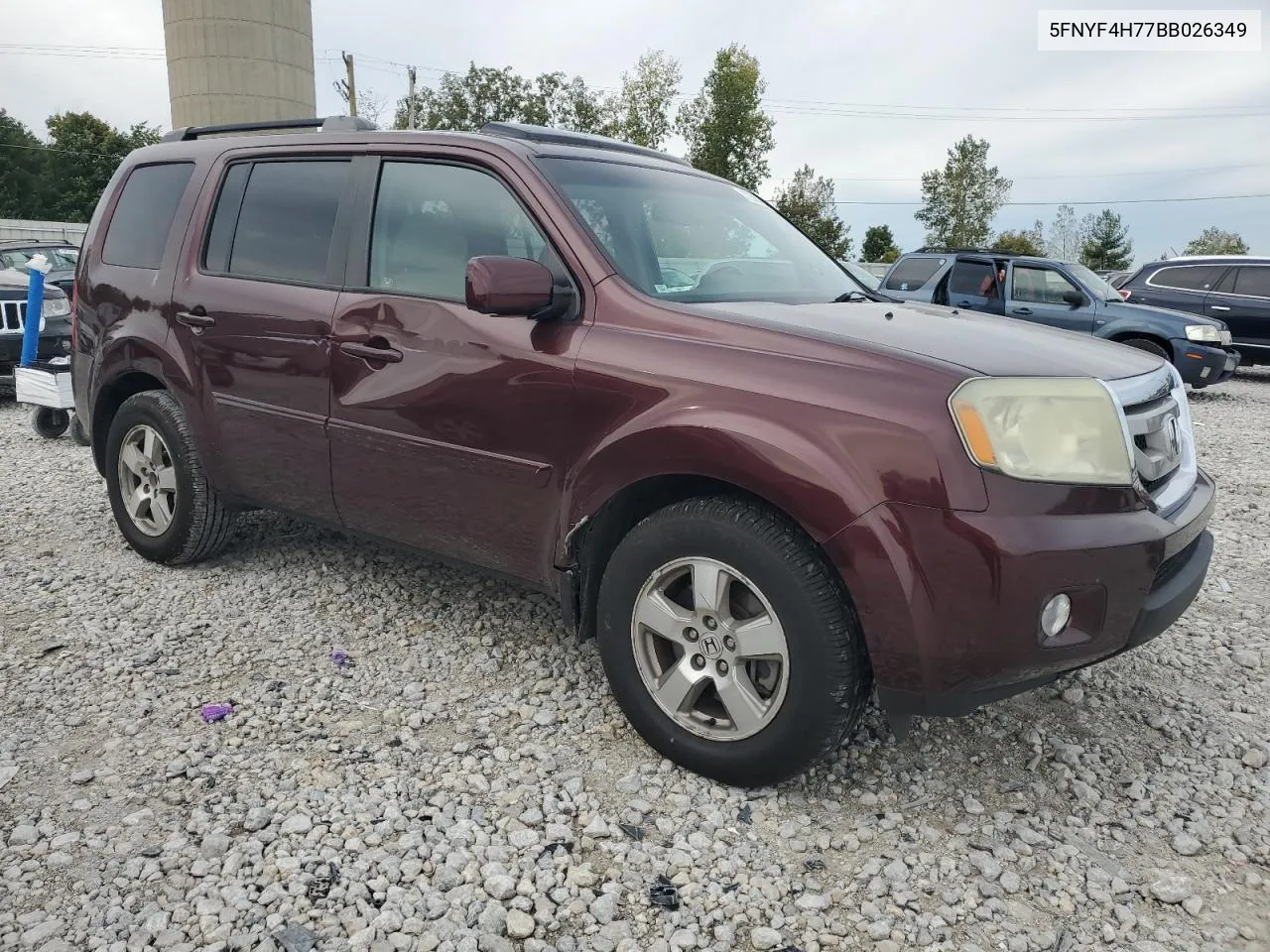 2011 Honda Pilot Exln VIN: 5FNYF4H77BB026349 Lot: 72596444