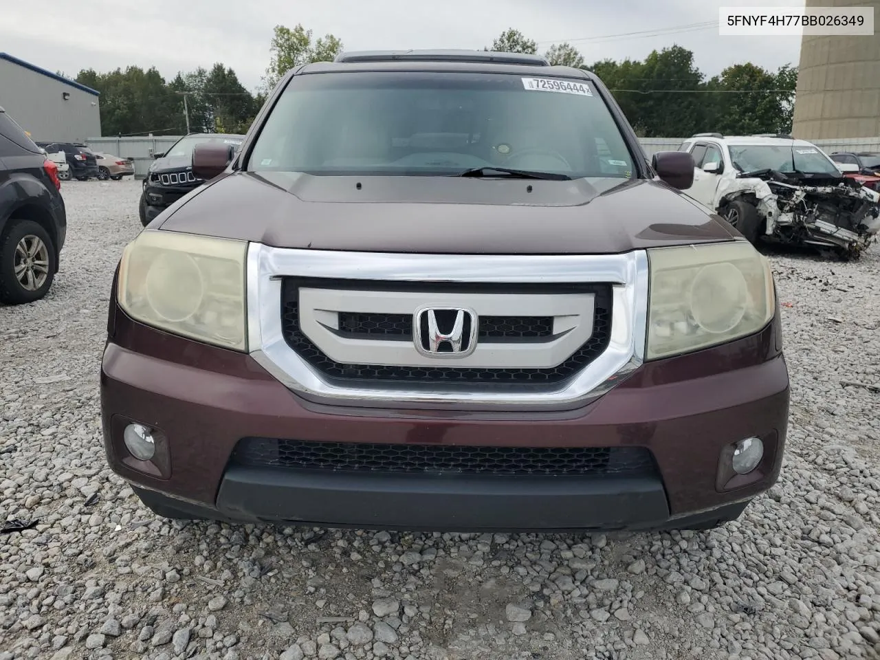 2011 Honda Pilot Exln VIN: 5FNYF4H77BB026349 Lot: 72596444