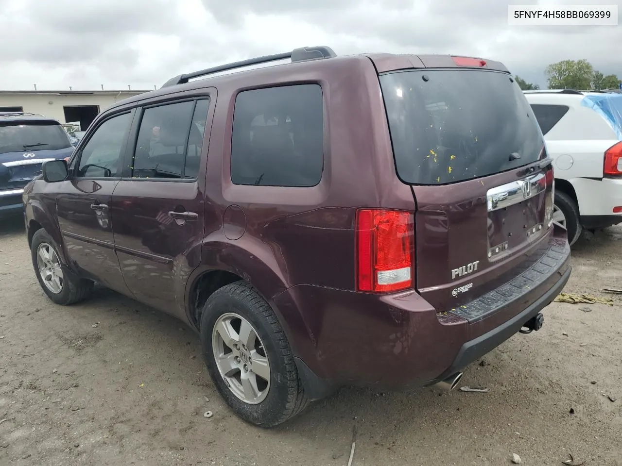 2011 Honda Pilot Exl VIN: 5FNYF4H58BB069399 Lot: 72721754