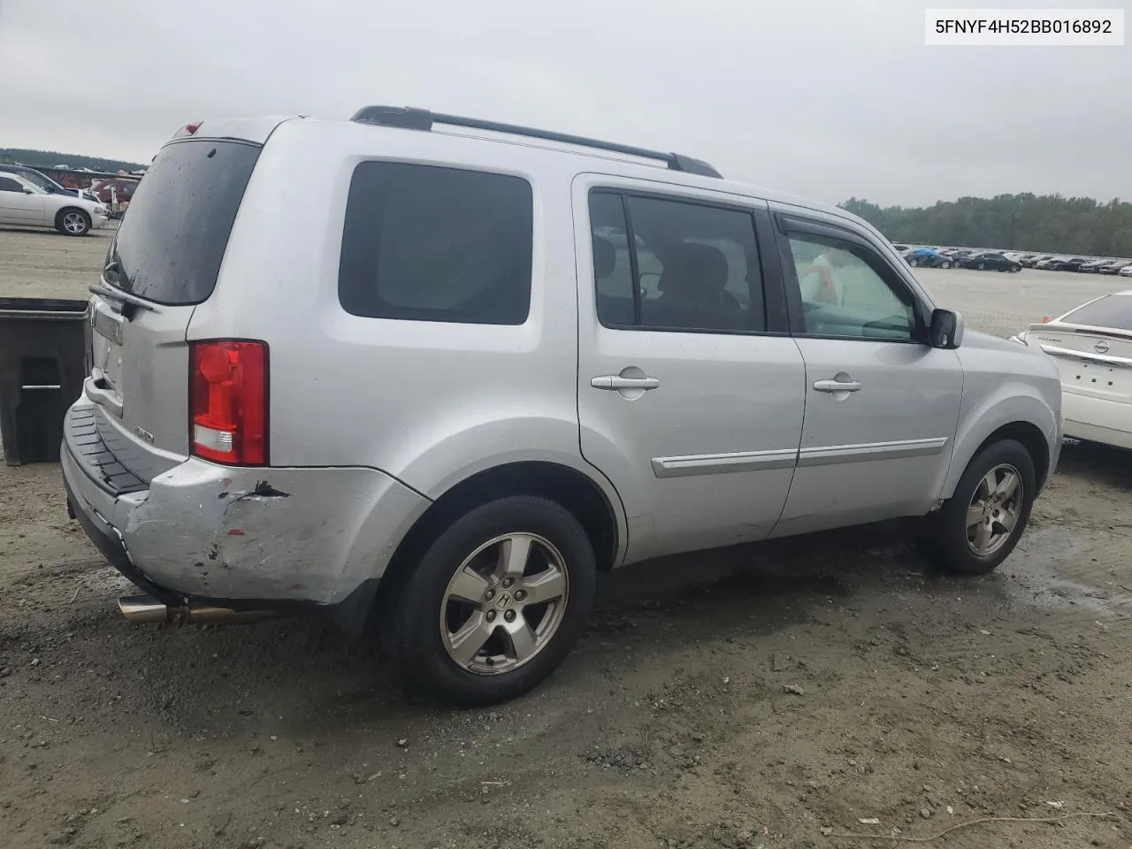 2011 Honda Pilot Exl VIN: 5FNYF4H52BB016892 Lot: 72844394