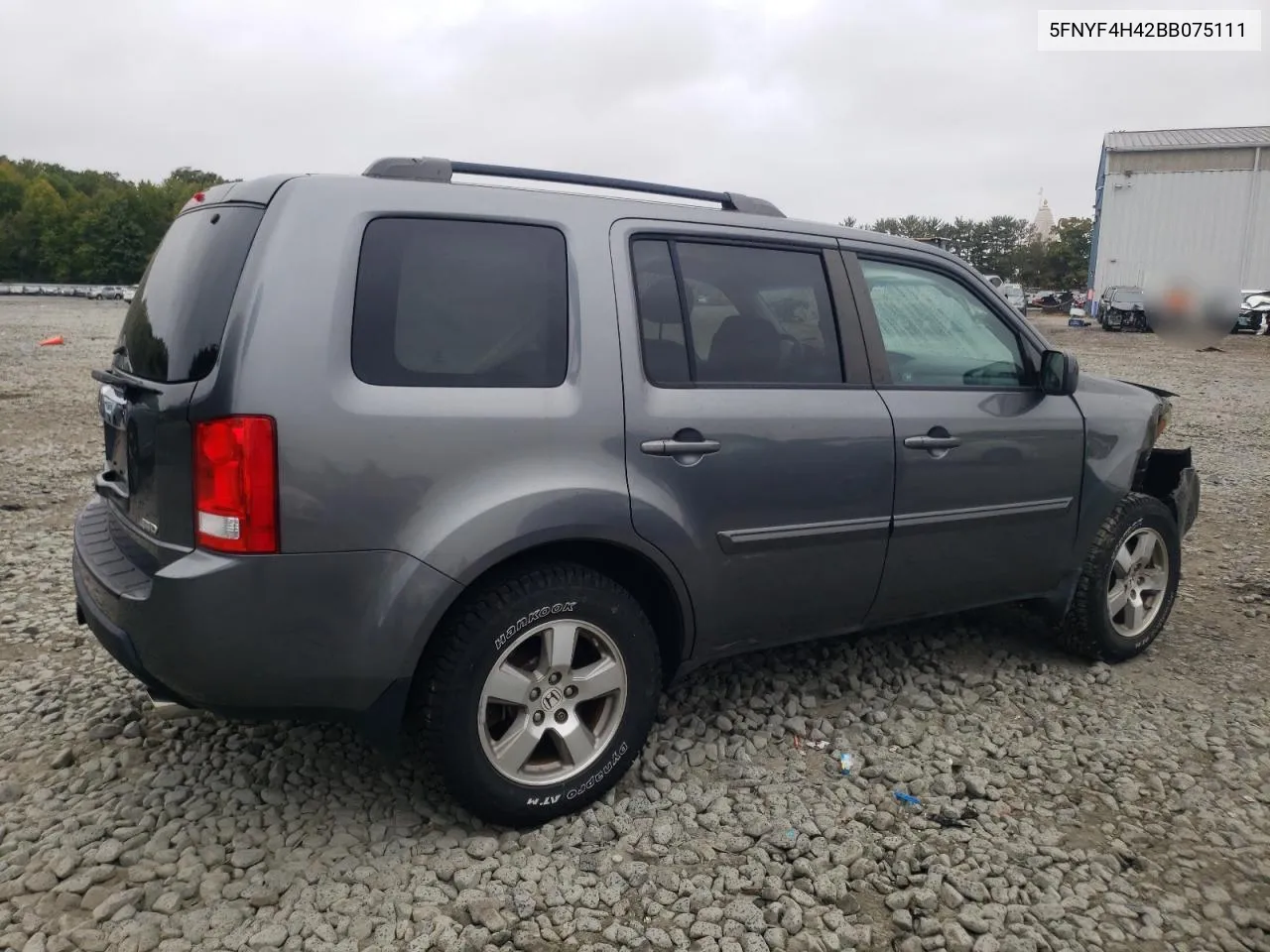 2011 Honda Pilot Ex VIN: 5FNYF4H42BB075111 Lot: 72845104