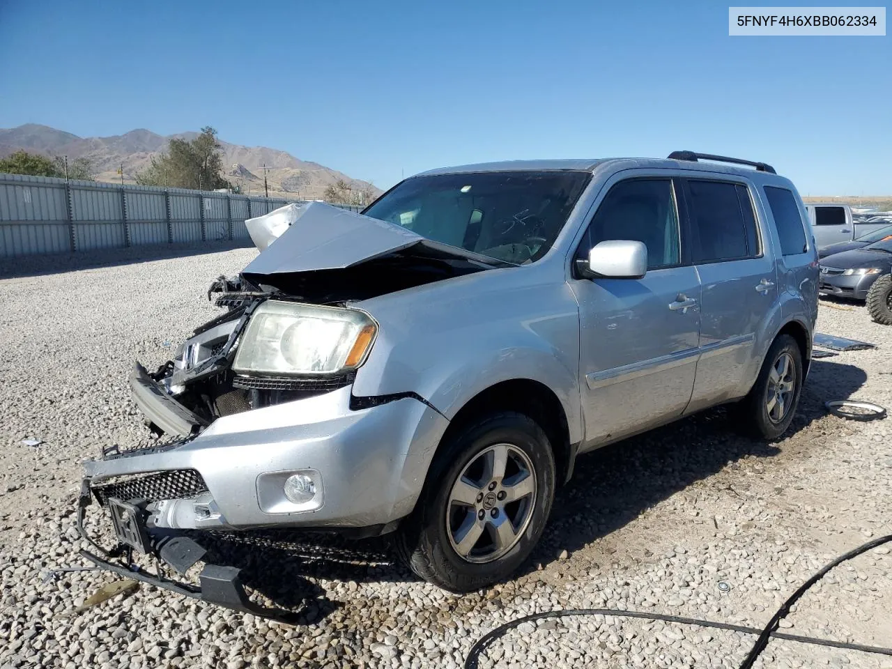 2011 Honda Pilot Exl VIN: 5FNYF4H6XBB062334 Lot: 72929074