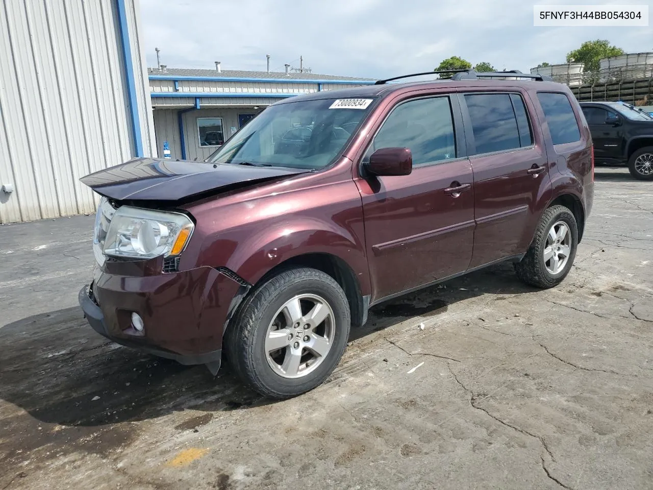 2011 Honda Pilot Ex VIN: 5FNYF3H44BB054304 Lot: 73000934