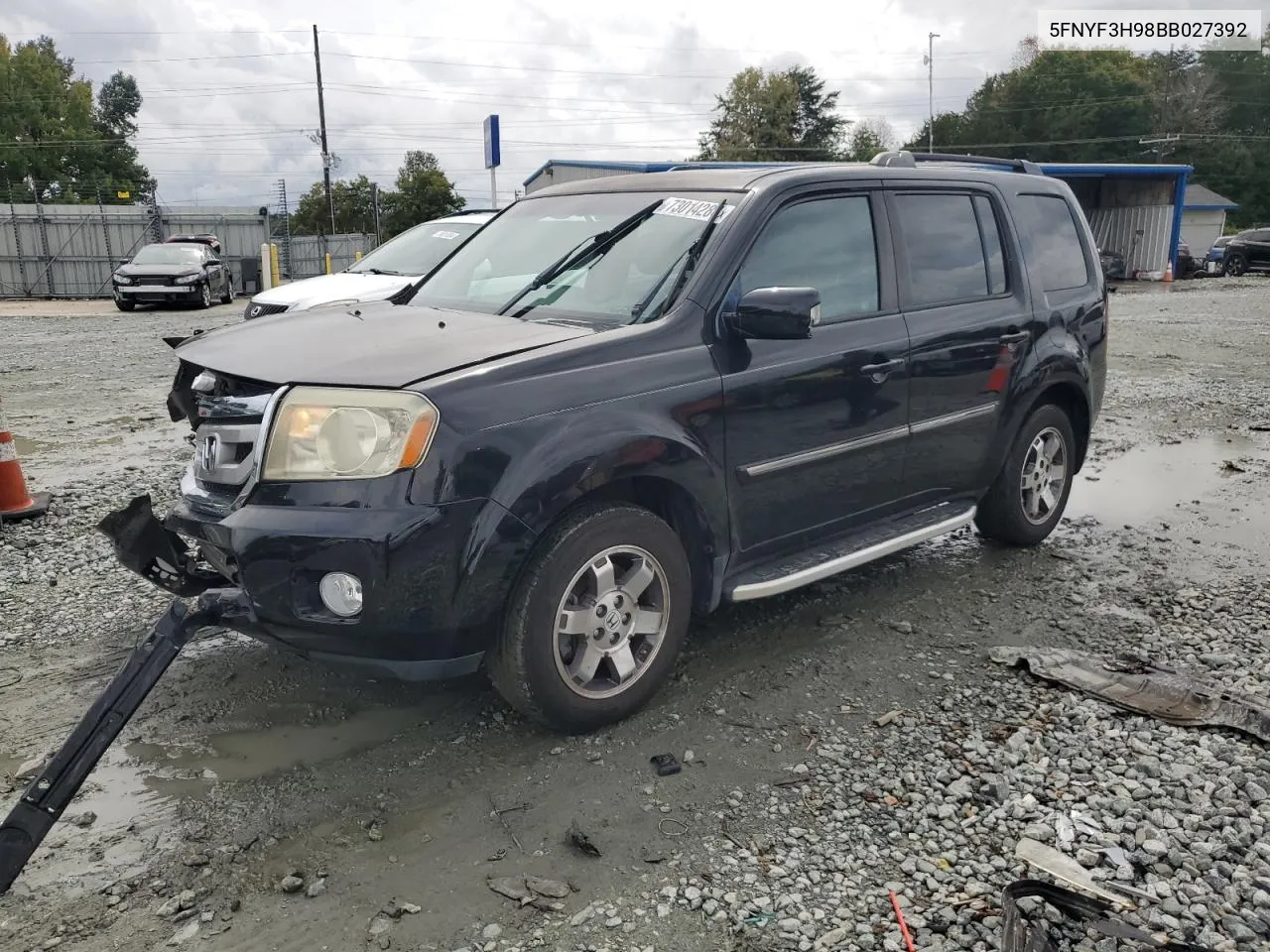 2011 Honda Pilot Touring VIN: 5FNYF3H98BB027392 Lot: 73014284