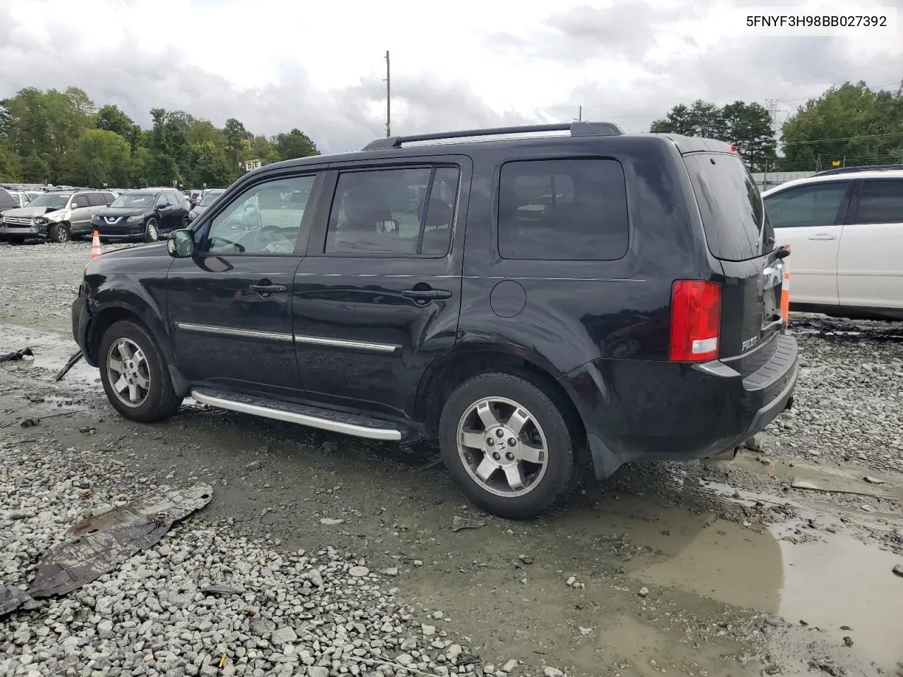 2011 Honda Pilot Touring VIN: 5FNYF3H98BB027392 Lot: 73014284