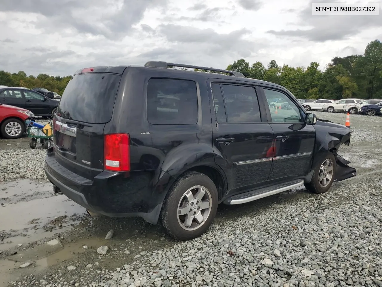 2011 Honda Pilot Touring VIN: 5FNYF3H98BB027392 Lot: 73014284