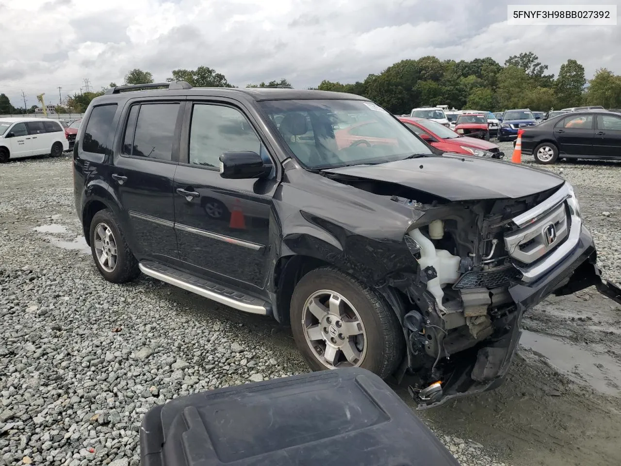 2011 Honda Pilot Touring VIN: 5FNYF3H98BB027392 Lot: 73014284