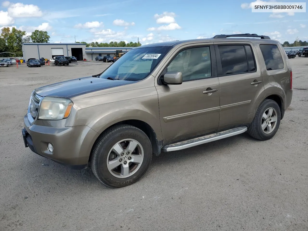 2011 Honda Pilot Exl VIN: 5FNYF3H58BB009746 Lot: 73026504