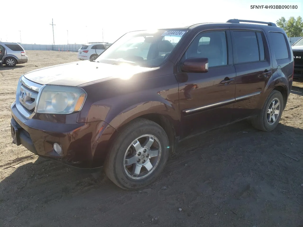 2011 Honda Pilot Touring VIN: 5FNYF4H93BB090180 Lot: 73044124