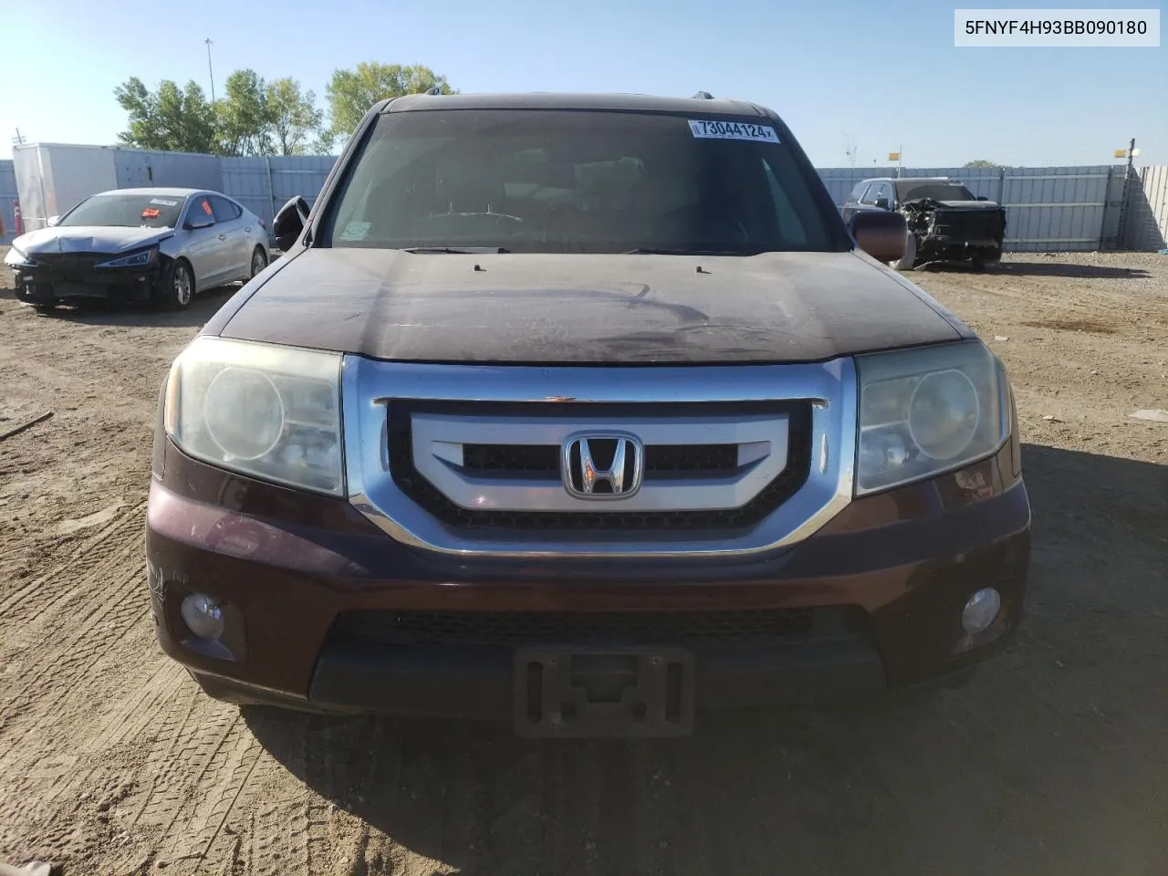 2011 Honda Pilot Touring VIN: 5FNYF4H93BB090180 Lot: 73044124