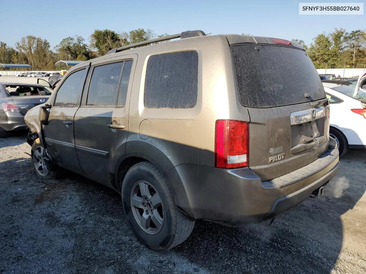 2011 Honda Pilot Exl VIN: 5FNYF3H55BB027640 Lot: 73340474