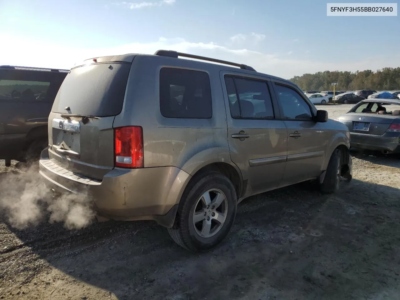 2011 Honda Pilot Exl VIN: 5FNYF3H55BB027640 Lot: 73340474