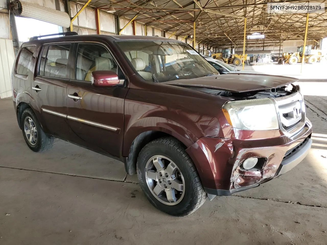 2011 Honda Pilot Touring VIN: 5FNYF3H92BB028179 Lot: 73349614