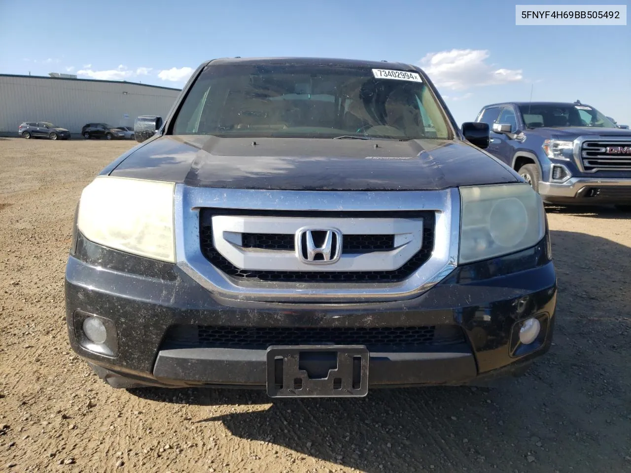 2011 Honda Pilot Exl VIN: 5FNYF4H69BB505492 Lot: 73402994