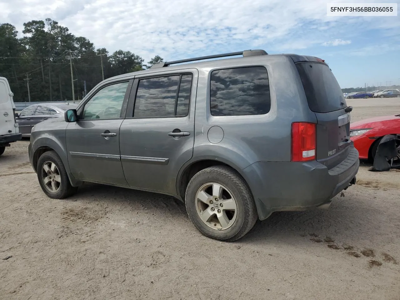 5FNYF3H56BB036055 2011 Honda Pilot Exl