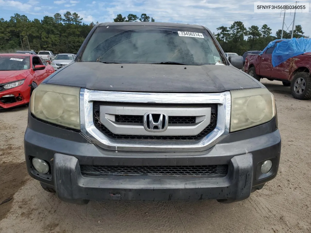 5FNYF3H56BB036055 2011 Honda Pilot Exl