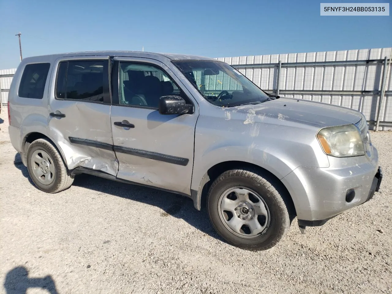 2011 Honda Pilot Lx VIN: 5FNYF3H24BB053135 Lot: 73813884