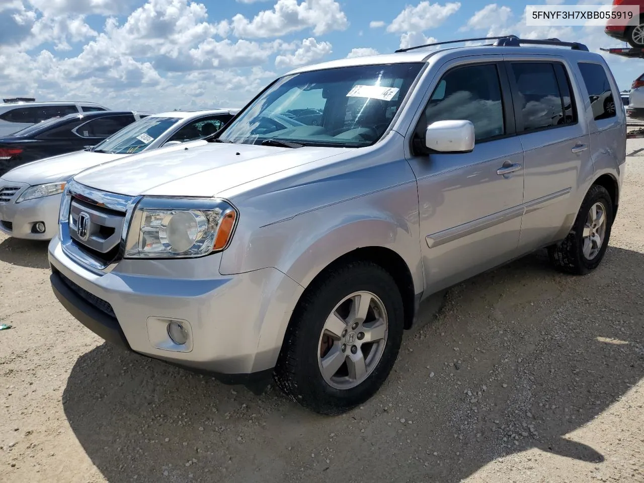 5FNYF3H7XBB055919 2011 Honda Pilot Exln