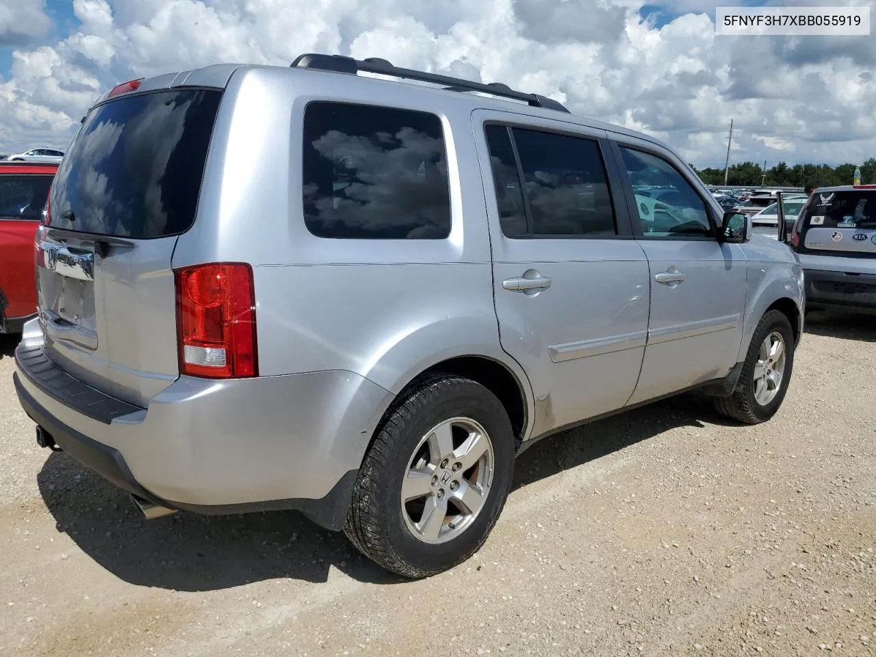 5FNYF3H7XBB055919 2011 Honda Pilot Exln