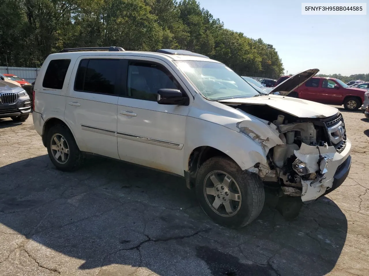 2011 Honda Pilot Touring VIN: 5FNYF3H95BB044585 Lot: 74026114