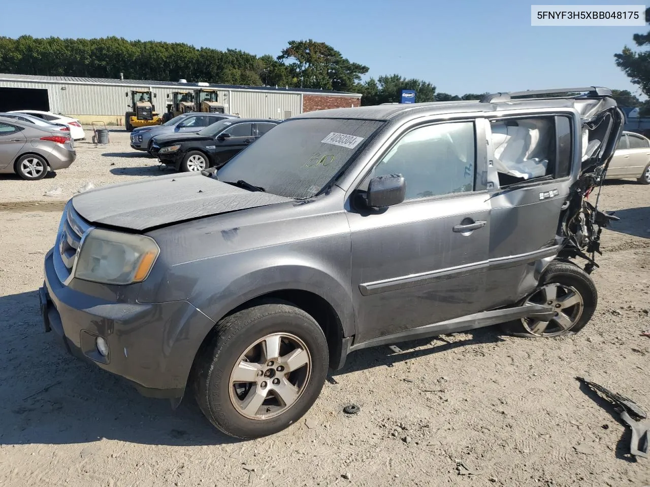 2011 Honda Pilot Exl VIN: 5FNYF3H5XBB048175 Lot: 74050304