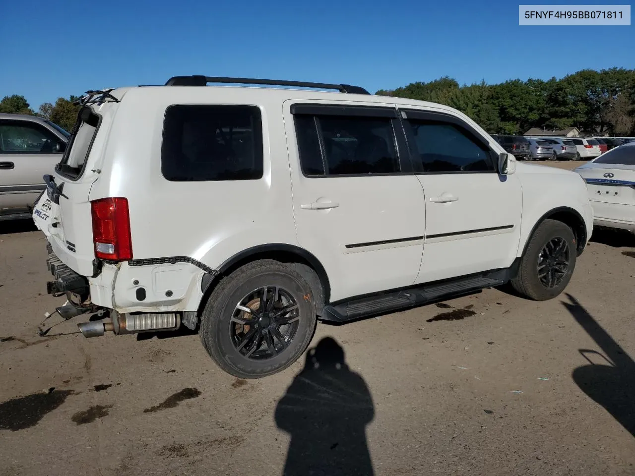 2011 Honda Pilot Touring VIN: 5FNYF4H95BB071811 Lot: 74206364