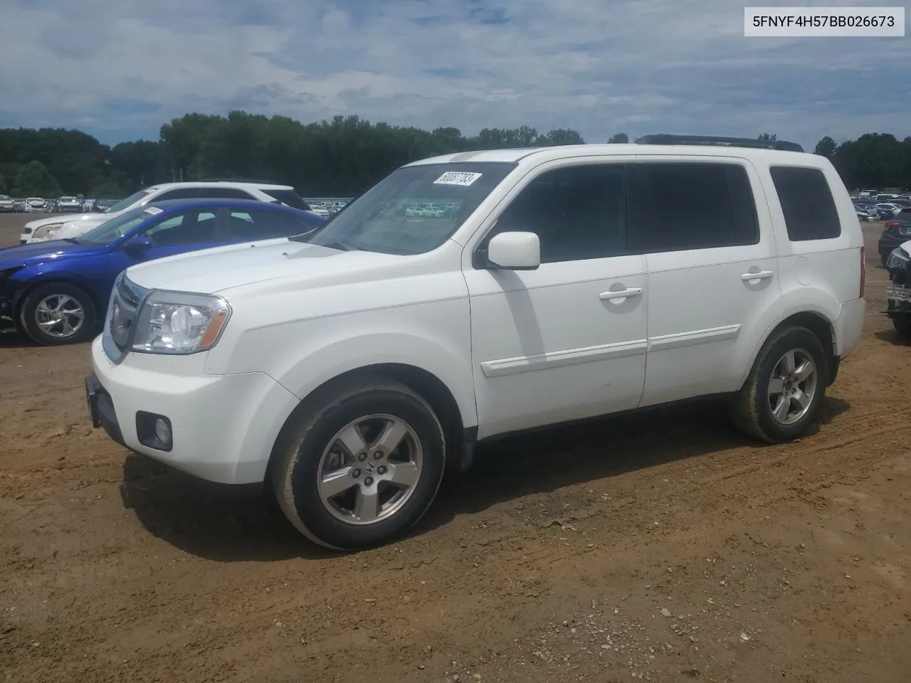 2011 Honda Pilot Exl VIN: 5FNYF4H57BB026673 Lot: 74237134