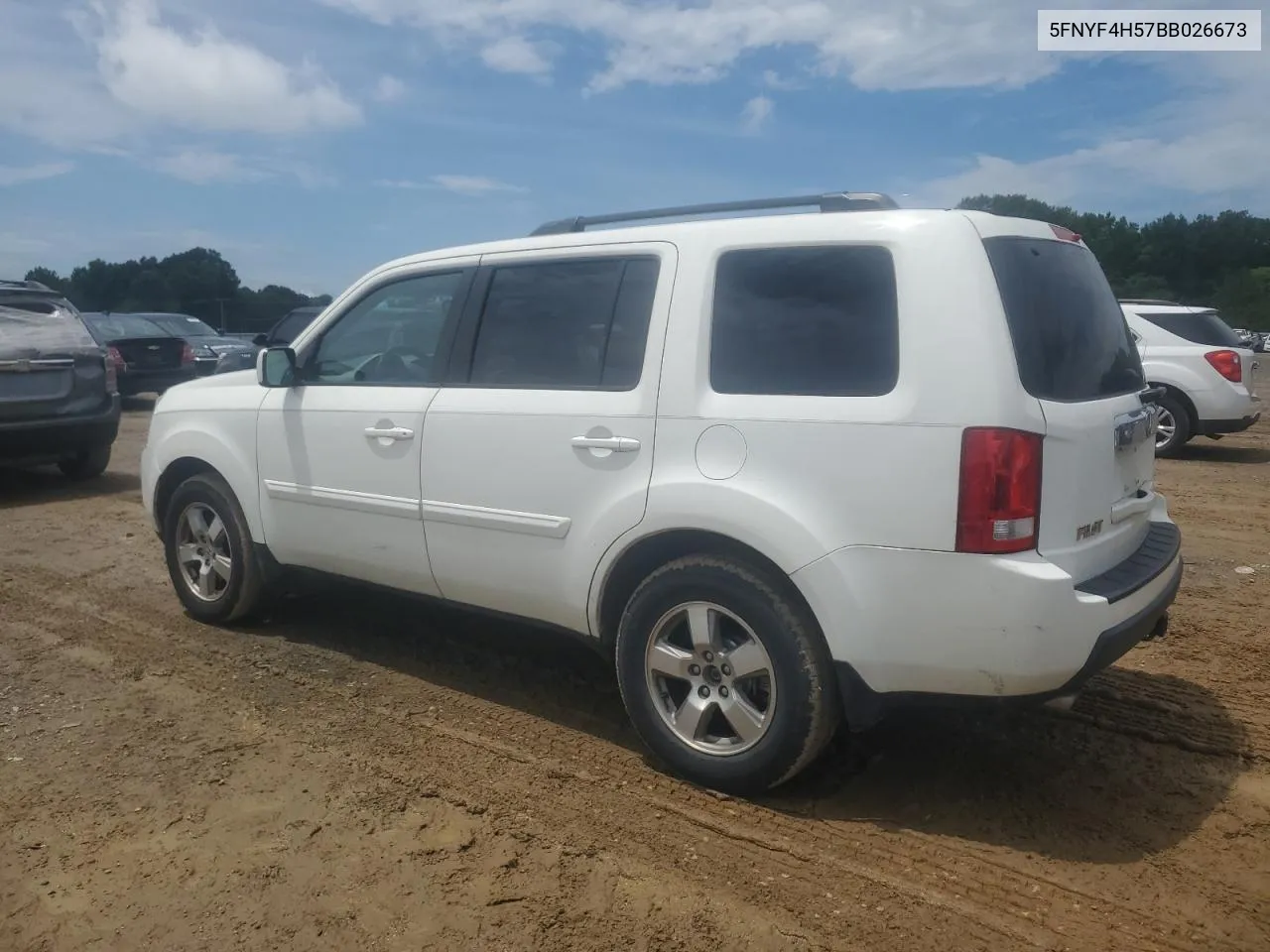 2011 Honda Pilot Exl VIN: 5FNYF4H57BB026673 Lot: 74237134