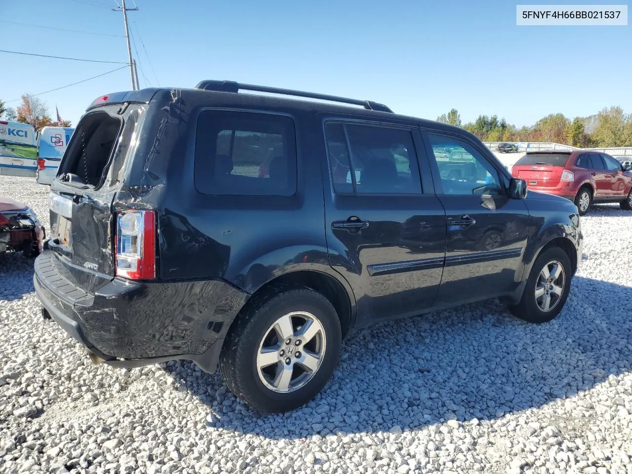 2011 Honda Pilot Exl VIN: 5FNYF4H66BB021537 Lot: 74243154