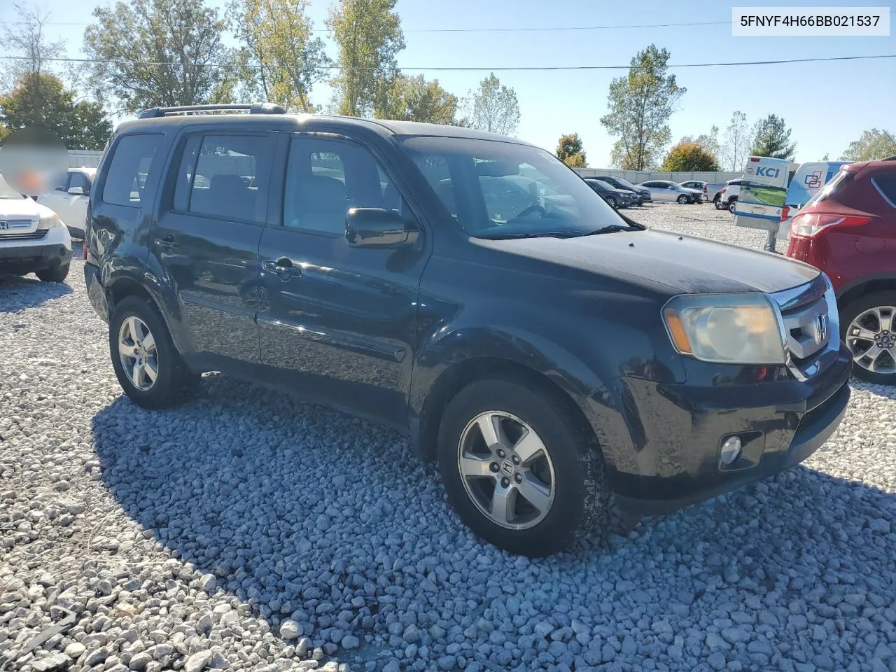 2011 Honda Pilot Exl VIN: 5FNYF4H66BB021537 Lot: 74243154