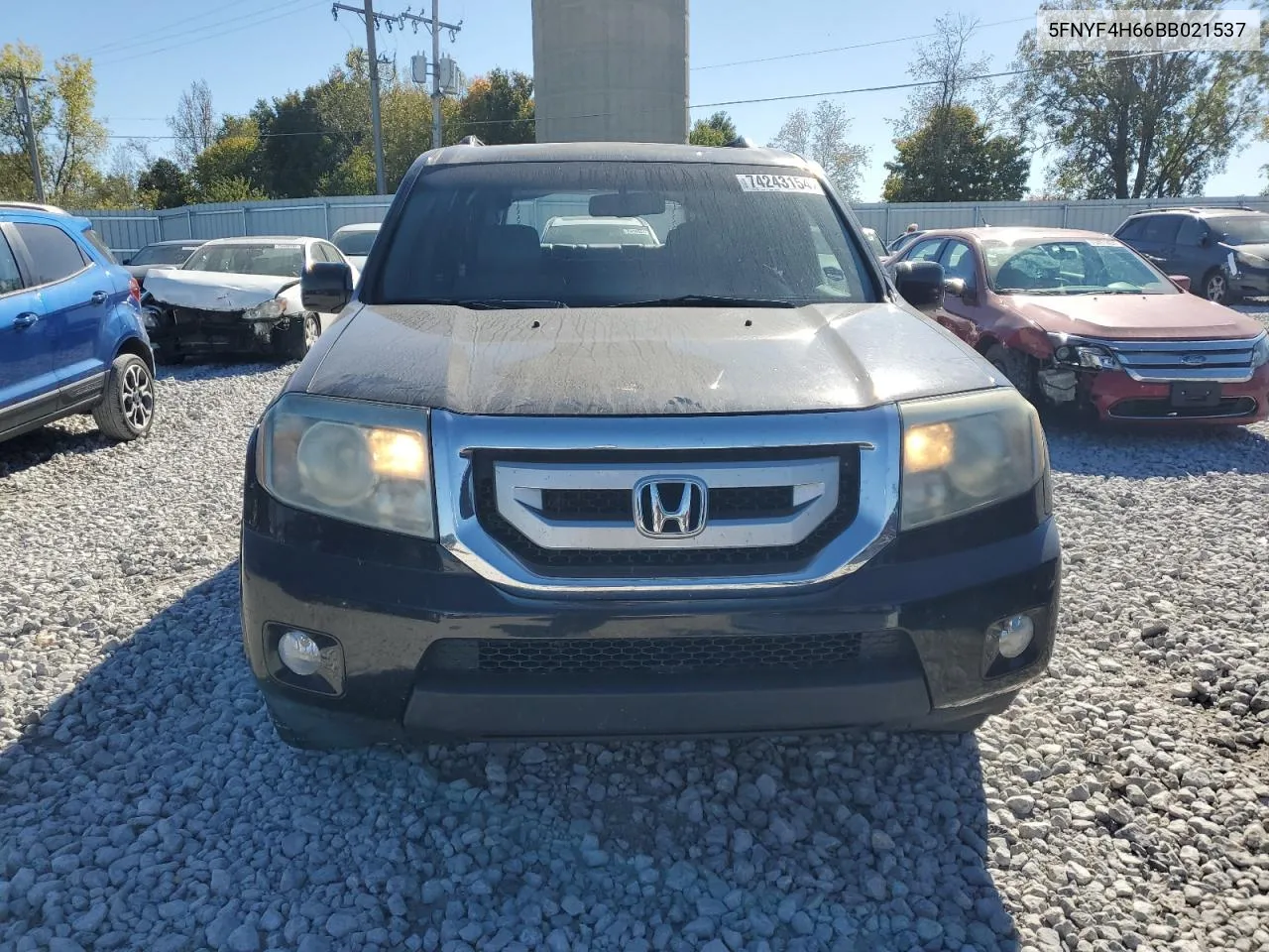 2011 Honda Pilot Exl VIN: 5FNYF4H66BB021537 Lot: 74243154