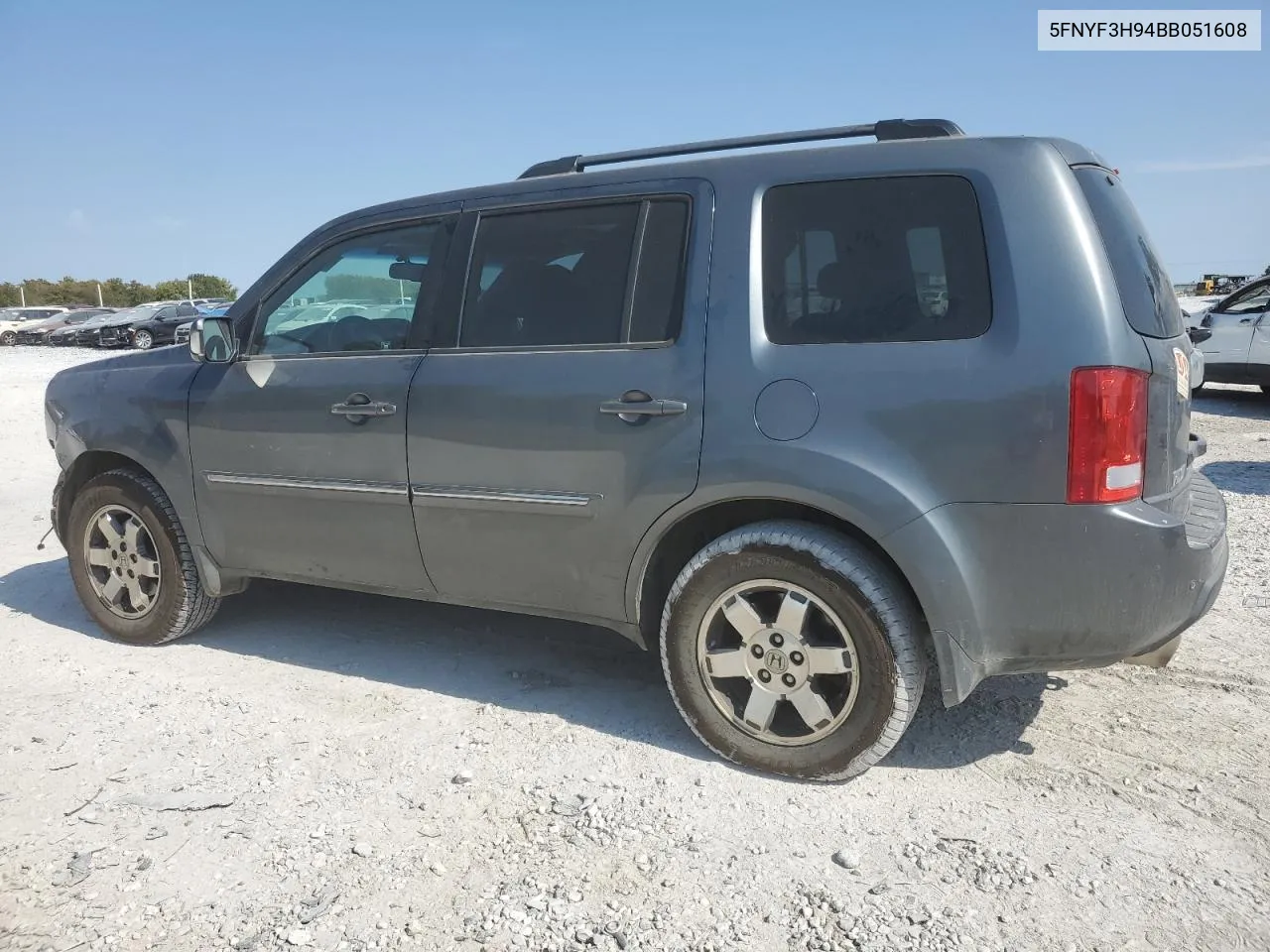 2011 Honda Pilot Touring VIN: 5FNYF3H94BB051608 Lot: 74278324