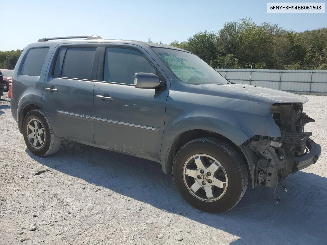 2011 Honda Pilot Touring VIN: 5FNYF3H94BB051608 Lot: 74278324